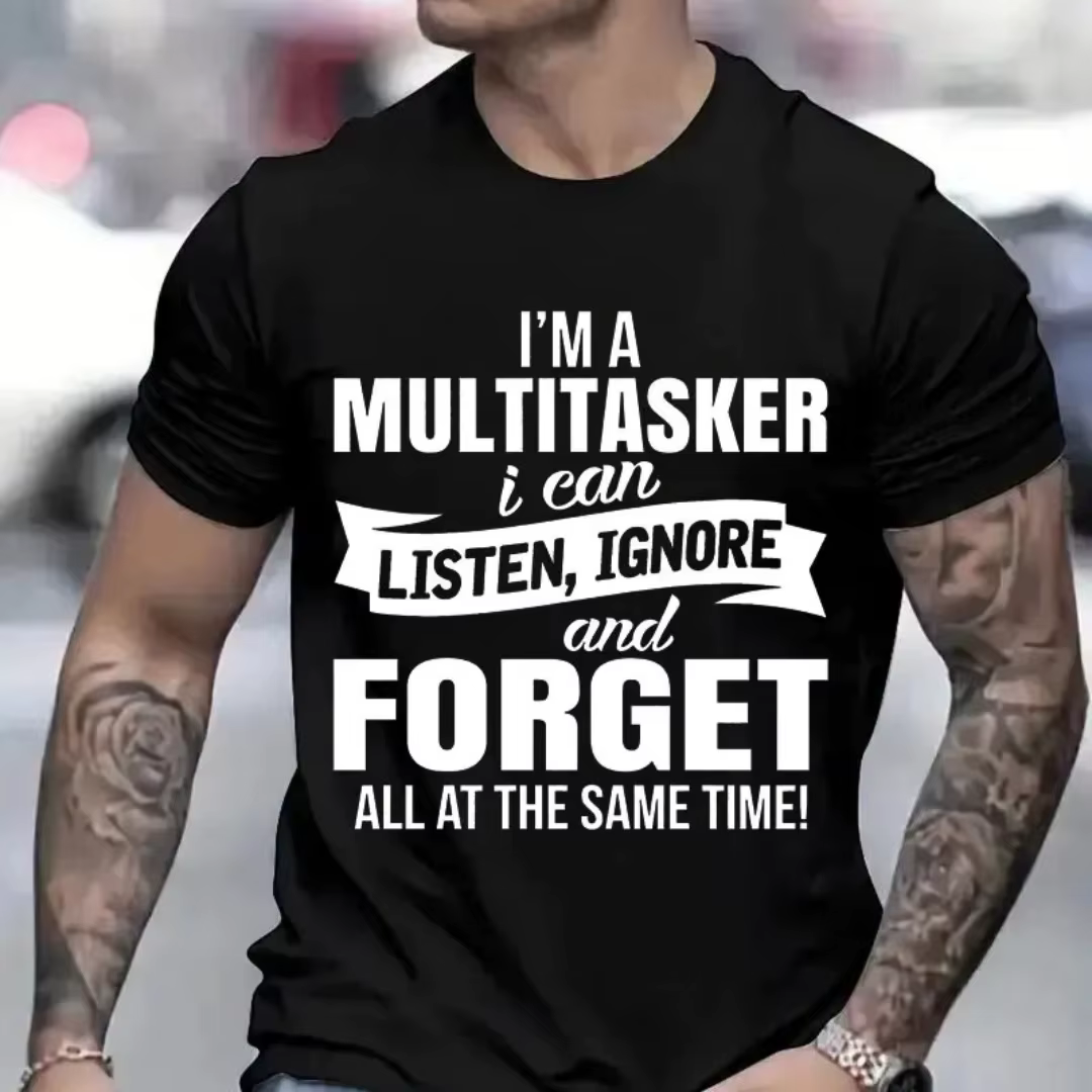 Nouveau T-shirt humoristique 2026 « I'M A MULTITASKER » pour hommes et femmes – T-shirts vintage fantaisie