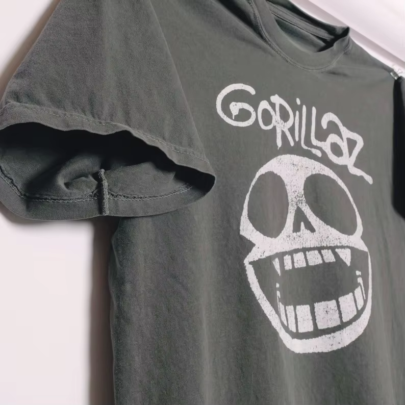 T-shirt à manches courtes imprimé Gorillaz – Style alternative