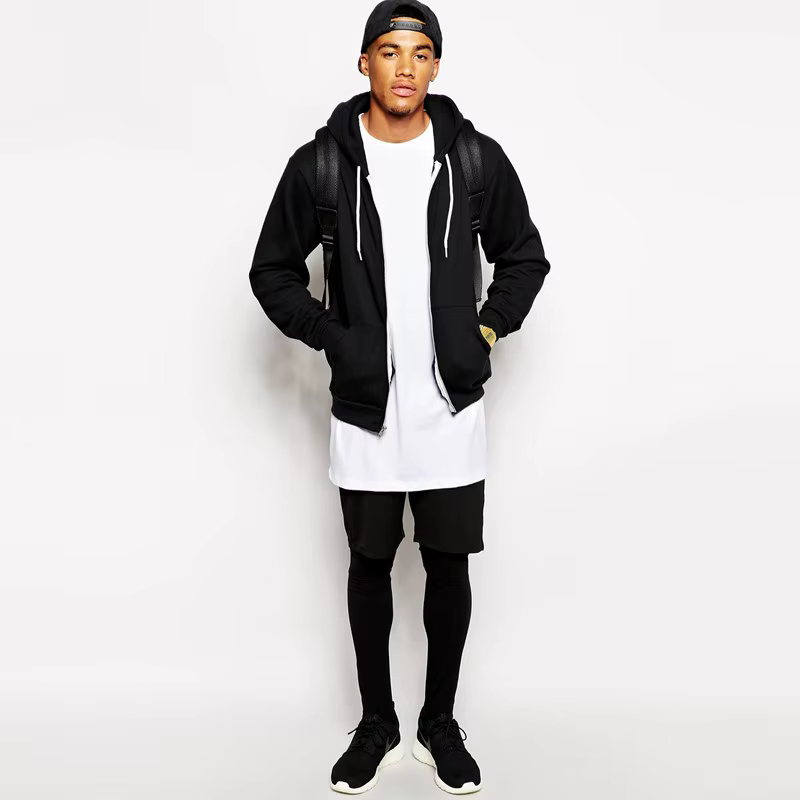 2025 blanc décontracté longue taille hommes T-Shirts Hip Hop hauts Extra longs