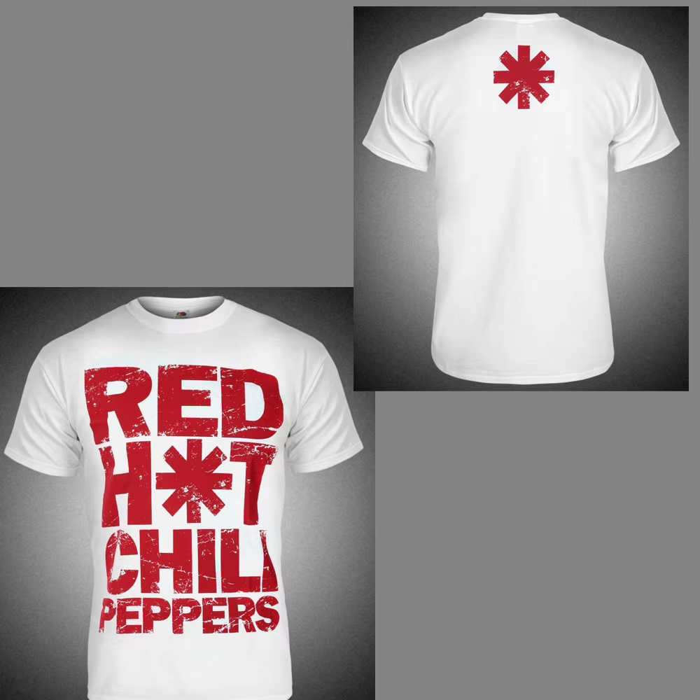 T-shirt en coton américain à manches courtes Red Hot Chili Peppers 2026 - Confortable