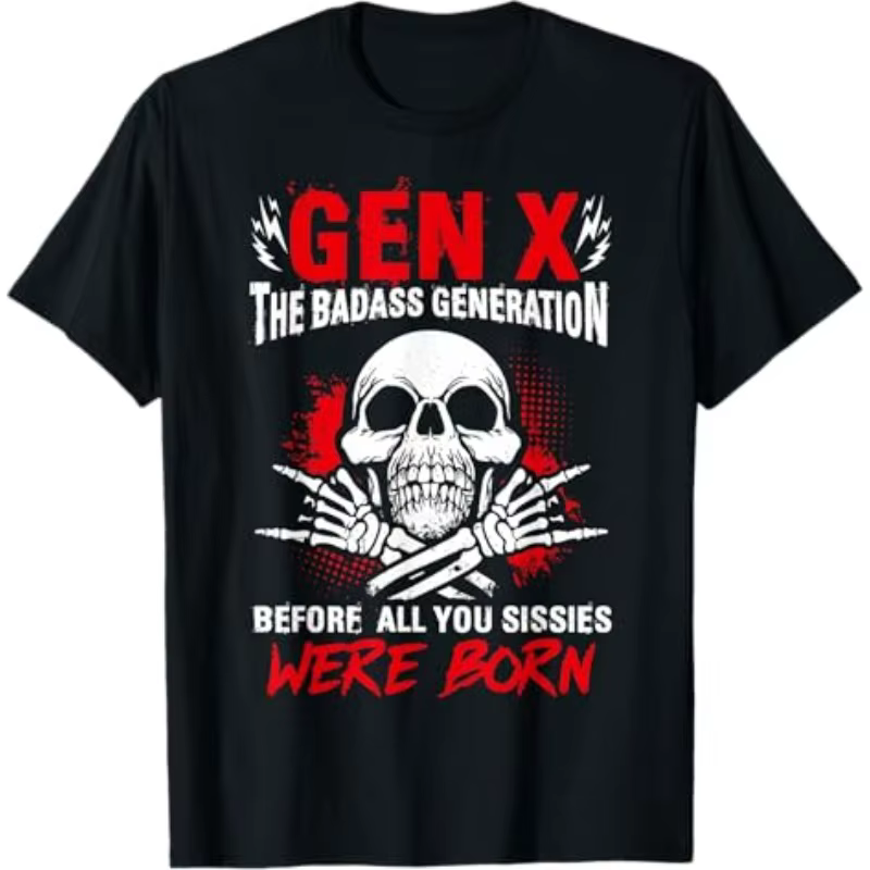 T-shirt pour hommes et femmes de la génération Gen X The Badass