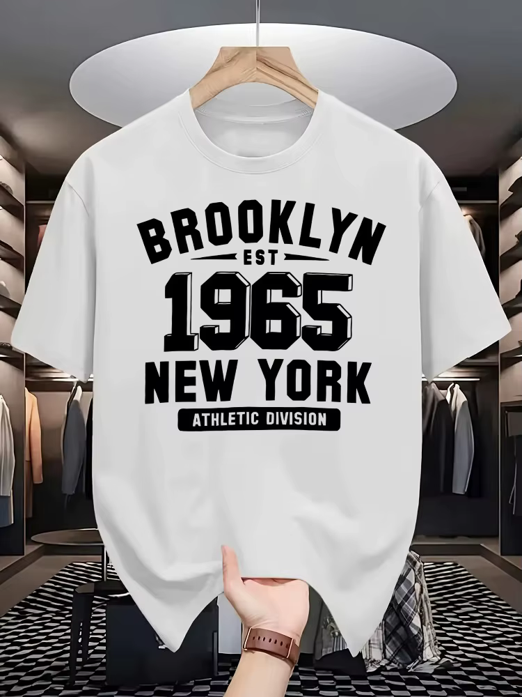 T-shirt imprimé Brooklyn 1965 New York pour hommes