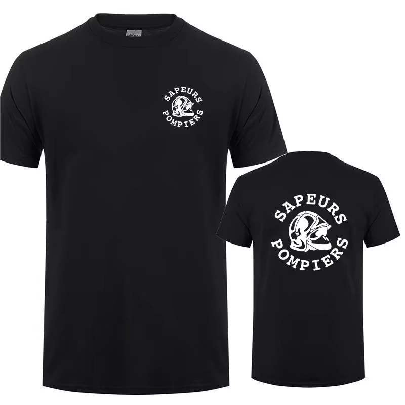 Sapeurs pompiers Paris T-shirt hommes France pompier service d'incendie
