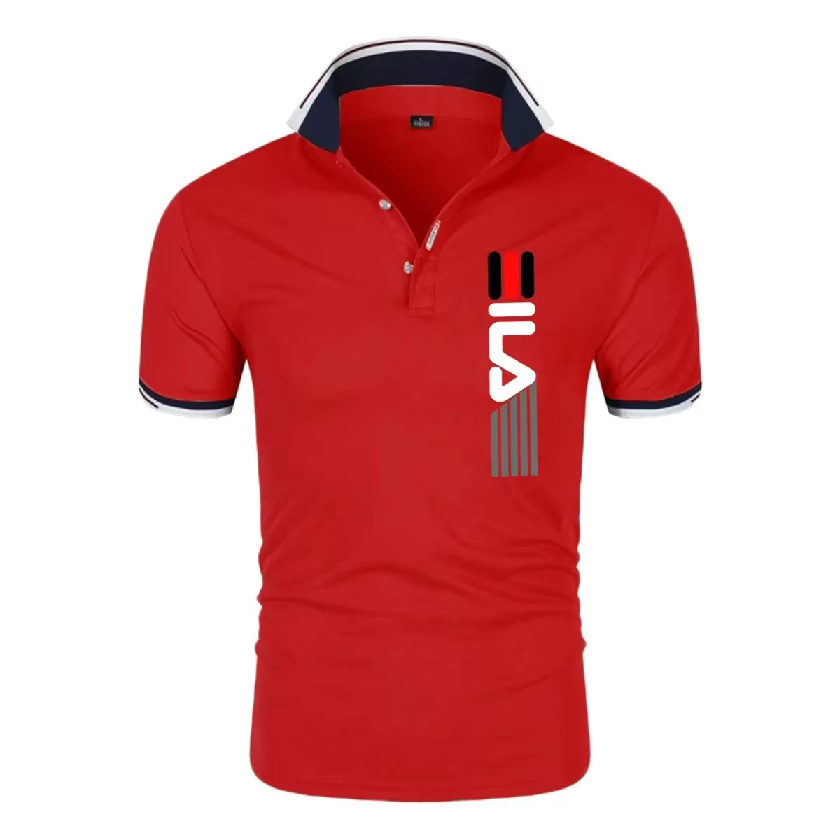 2025 été nouveaux hommes revers Anti-pilule Polo impression à manches courtes décontracté affaires mode Slim Fit
