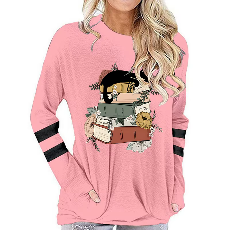 T-shirt à manches longues en coton pour femmes