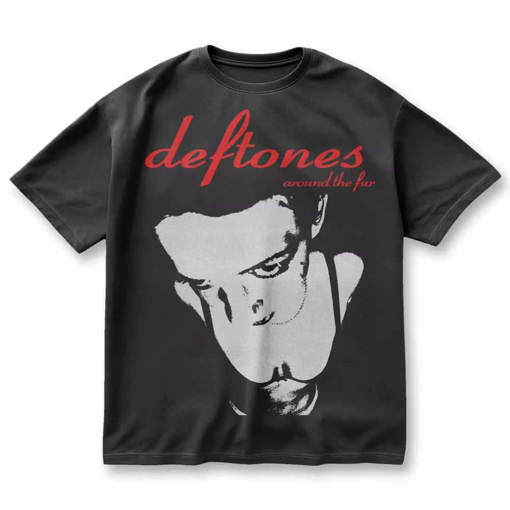 Deftones autour de la fourrure hommes femmes imprimé T-Shirt unisexe coton été rue Harajuku rue mode rétro hauts vêtements