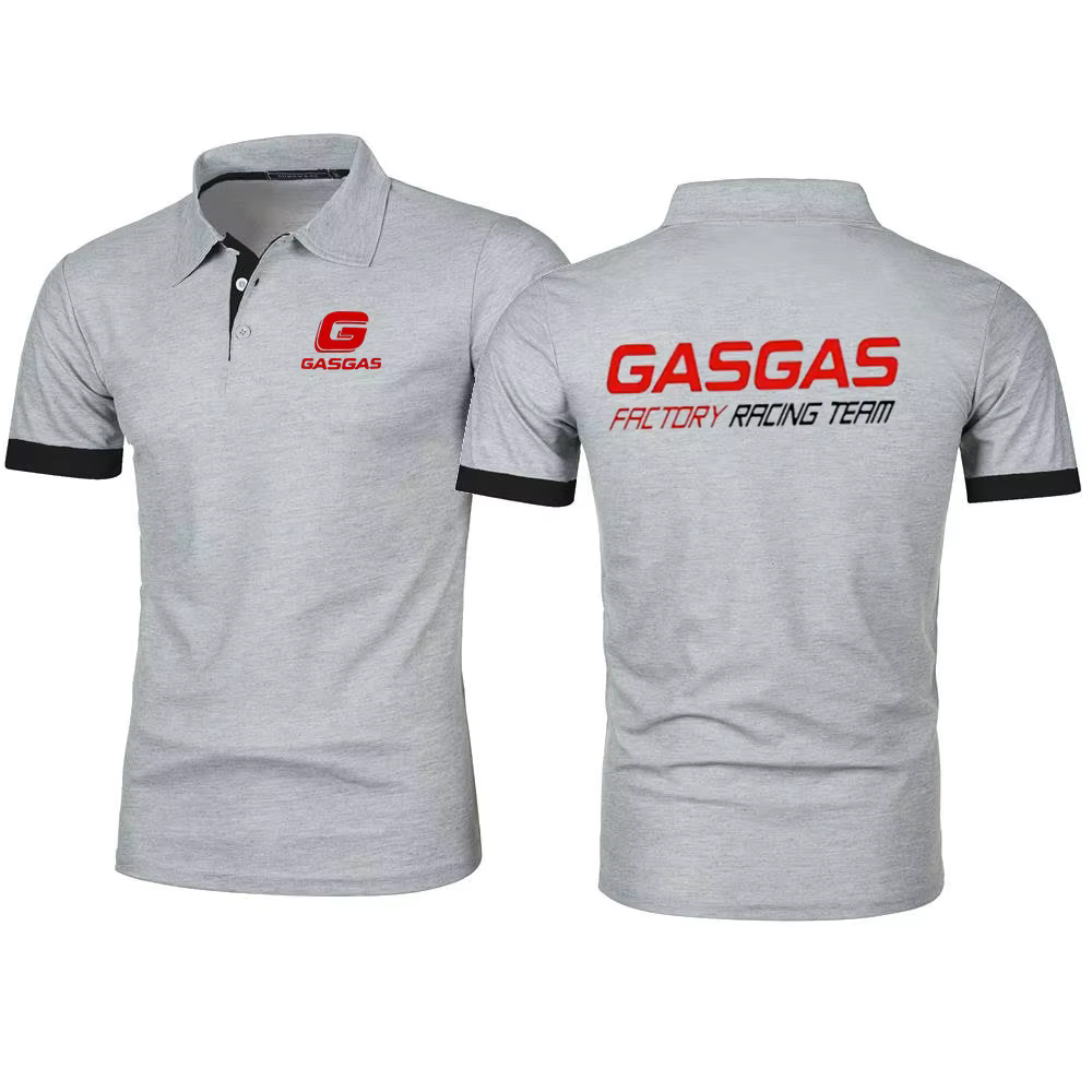 Moto GASGAS usine équipe de course hommes polos décontracté Golf hauts t-shirt respirant maille coton à manches courtes