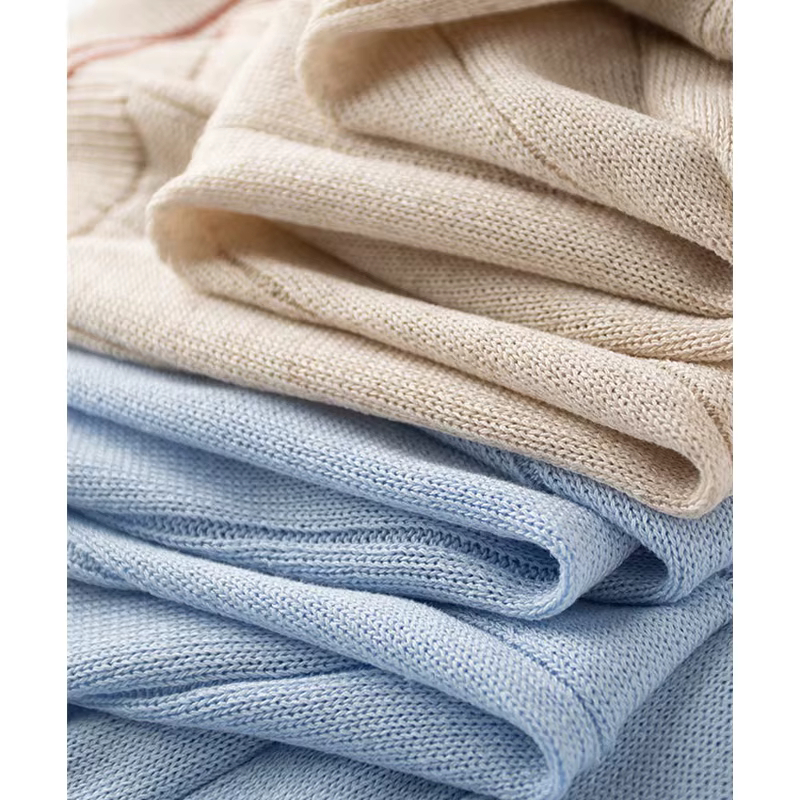 Chemise en lin naturel à manches courtes pour homme - Haut côtelé respirant et frais à col ras du cou avec texture lisse et maintien de la forme