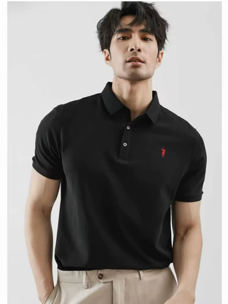 Polo brodé Paul Pony de marque haut de gamme