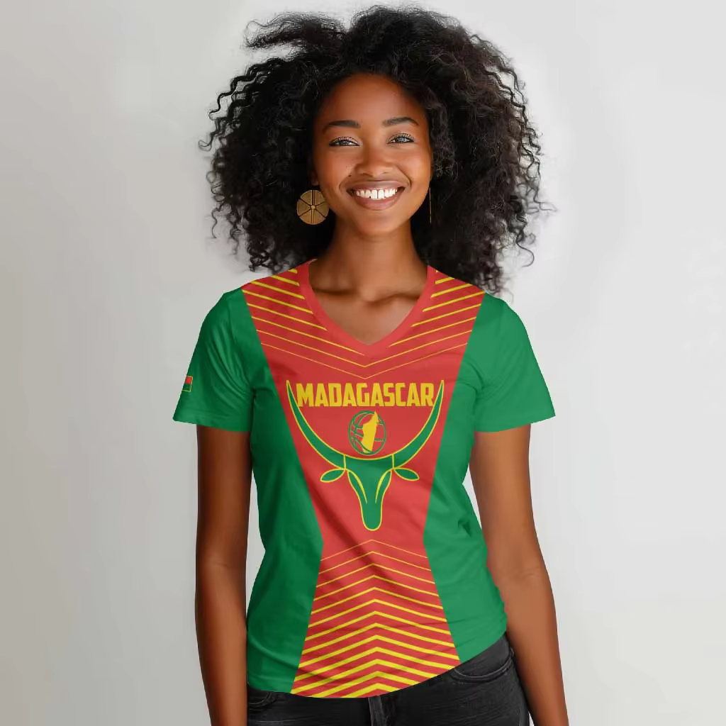 T-shirt décontracté léger à imprimé Madagascar