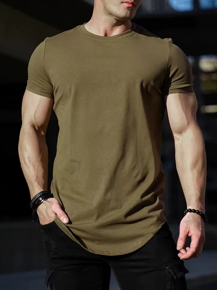 T-shirt de Fitness musculaire été hommes athloisir entraînement à manches courtes
