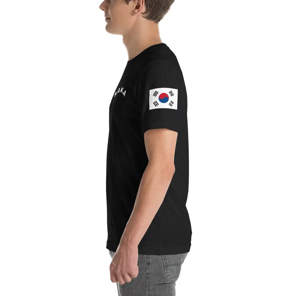 T-shirt Unisexe en Coton Respirant pour Hommes de l'Armée Coréenne R.O.K.A