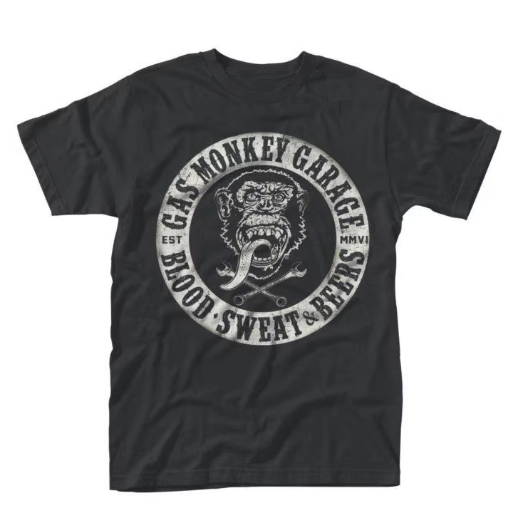 Gas Monkey Garage Dallas Texas T-Shirt en coton avec motif pour hommes et femmes