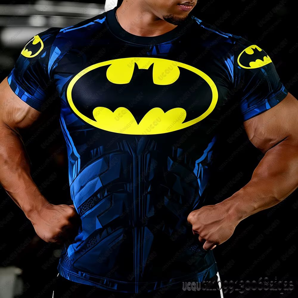 DC Comic Batman Series – t-shirts de fitness pour hommes