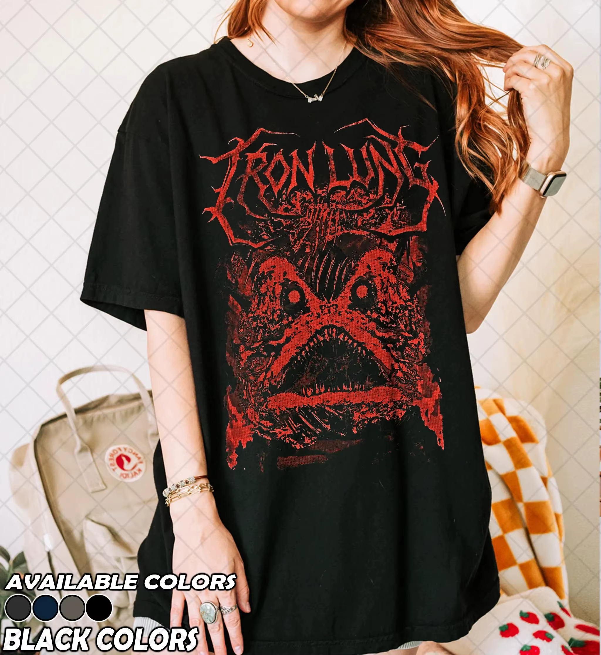 T-shirt rétro des années 90 Iron Lung sur le thème des films d'horreur