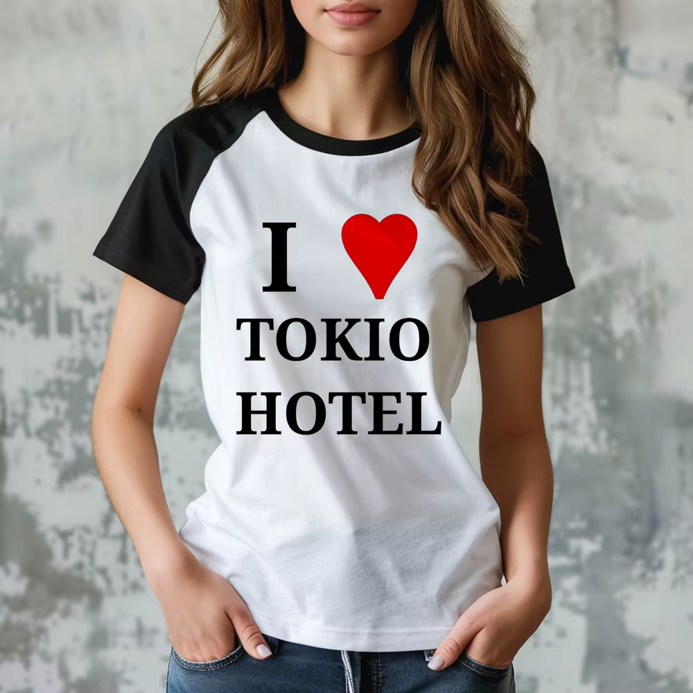 T-shirt Tokio Hotel pour femmes, streetwear, animé, Y2K, 600, vêtements de bandes dessinées