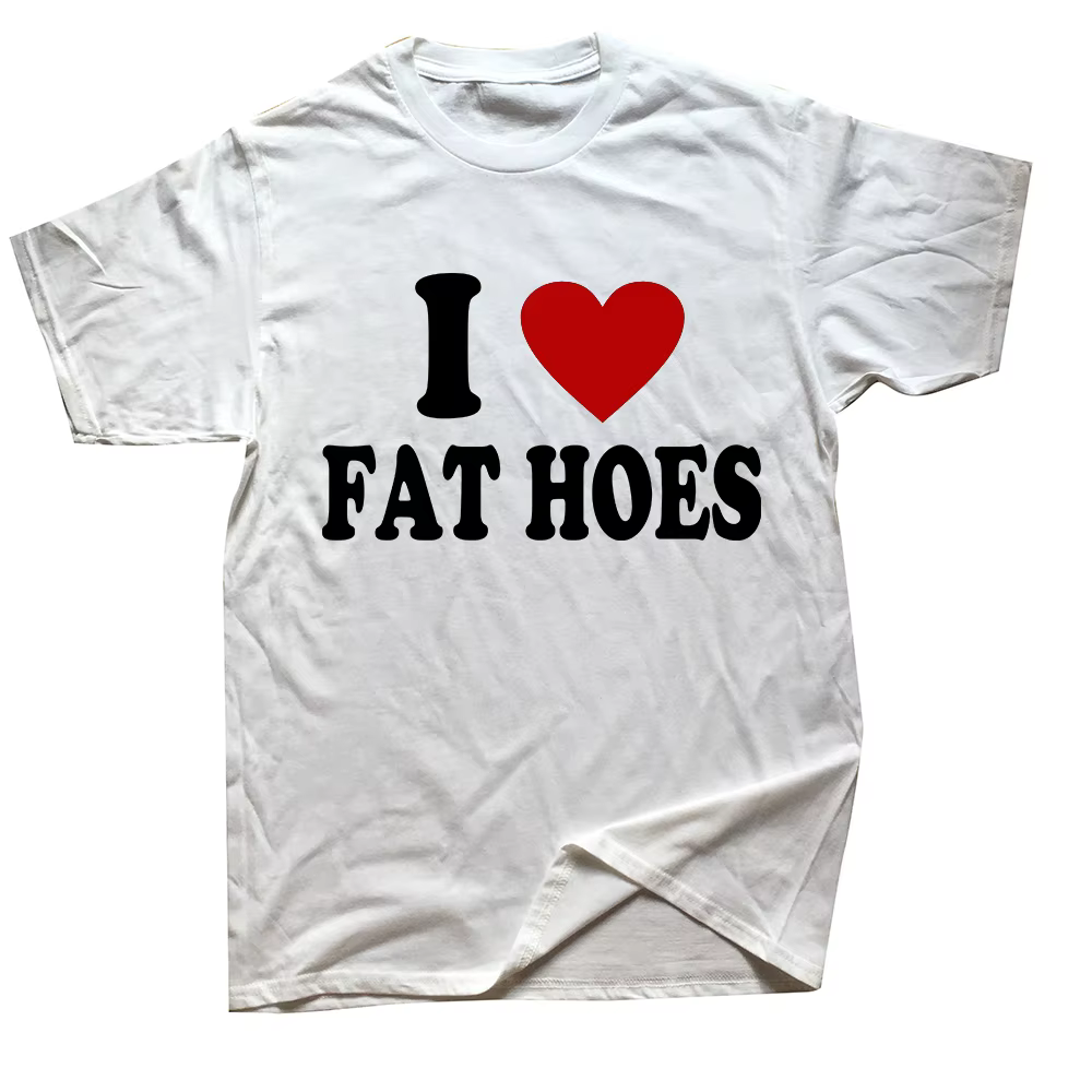 J'aime les gros houes t-shirt drôle adulte Humor blagues à manches courtes décontracté 100% coton unisexe doux T-shirts taille ue hommes vêtements