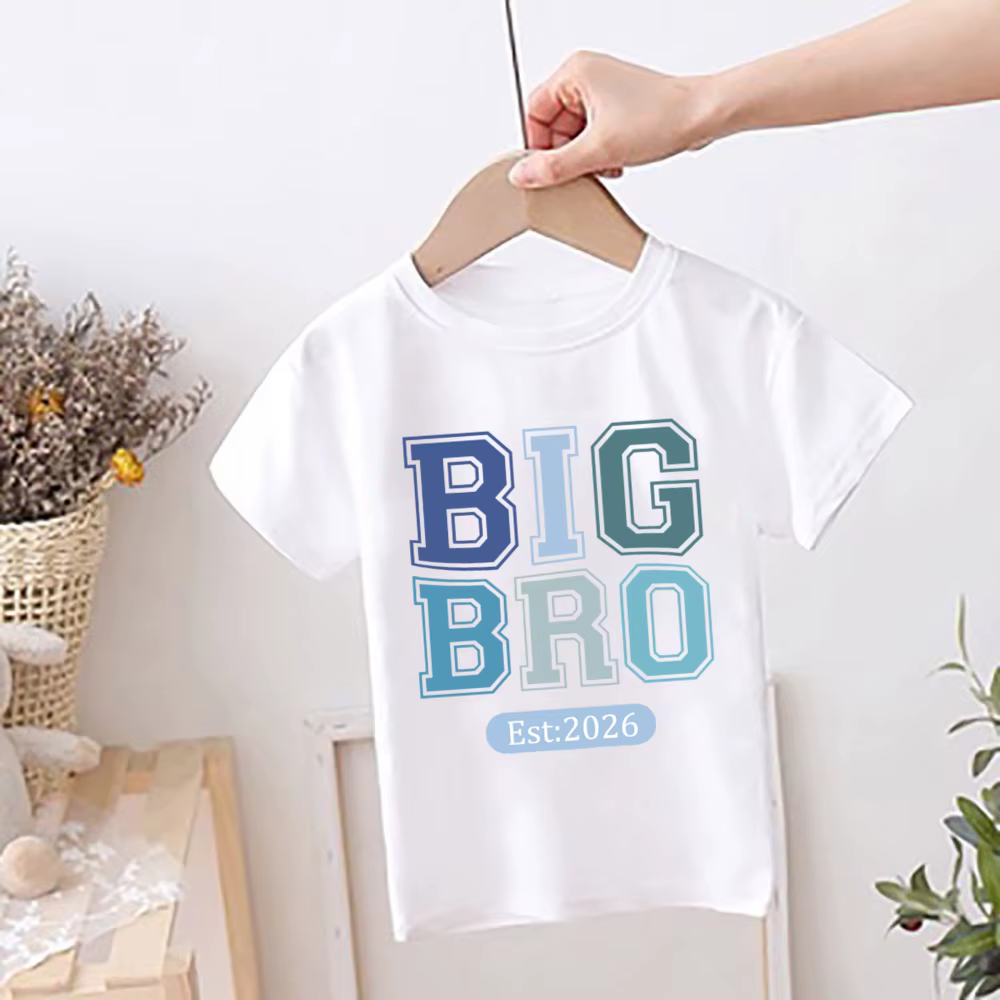 Big Brother Est 2026 imprimer enfants chemises nouveau bébé annonce vêtements grand frère T-shirt