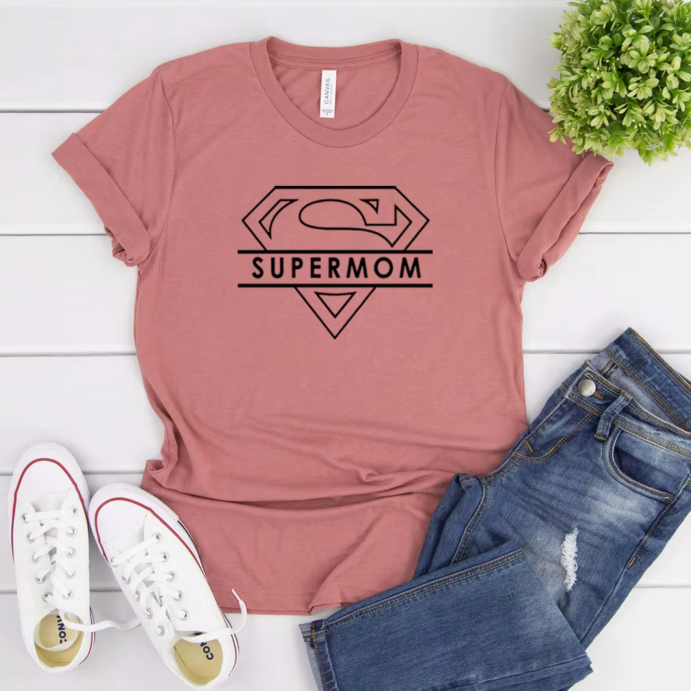 T-shirt drôle Super maman rétro