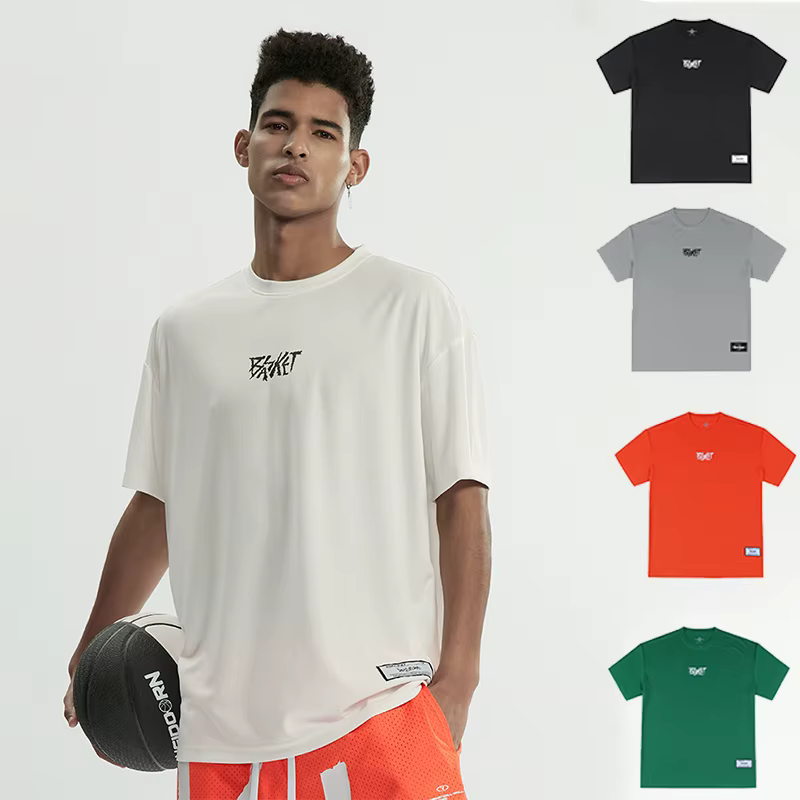 T-shirt à Manches Courtes et Col Rond pour Homme