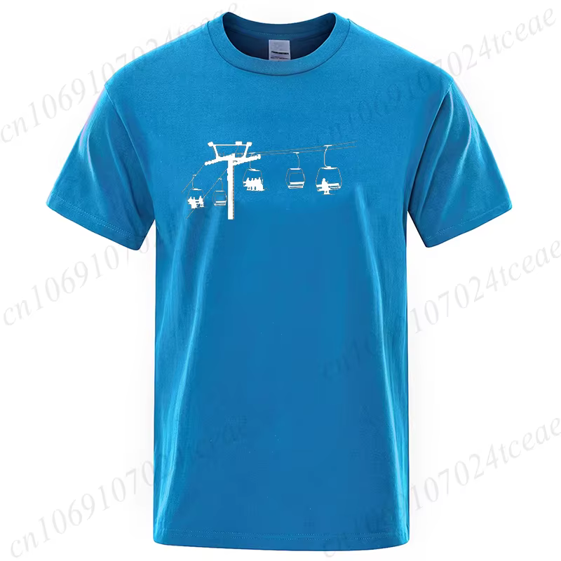 Nouveau Ski ascenseur T-Shirt hommes dames unisexe Ski cadeau Sports extrêmes t-shirts ski décontracté fierté