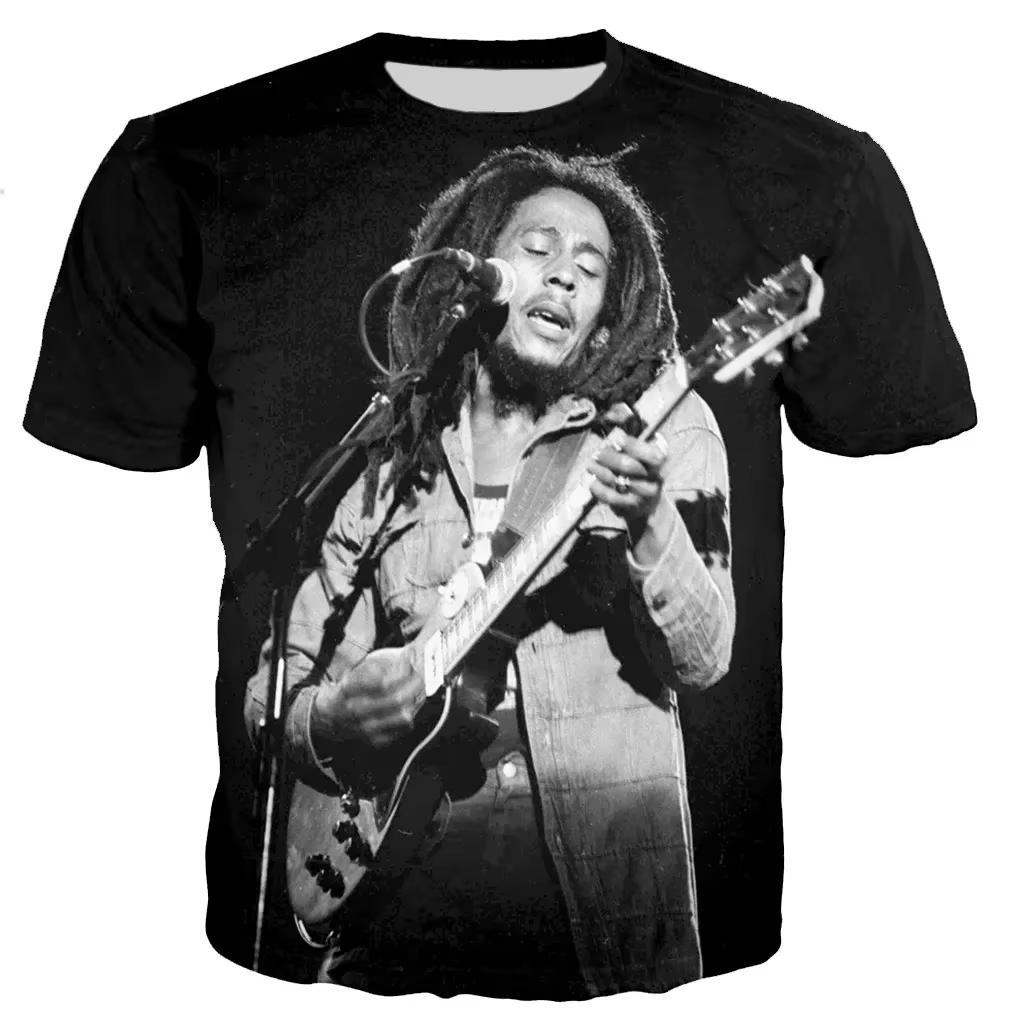 Bob Marley 3D T-shirt imprimé hommes femmes mode décontracté Style Harajuku à manches courtes rappeur chanteur