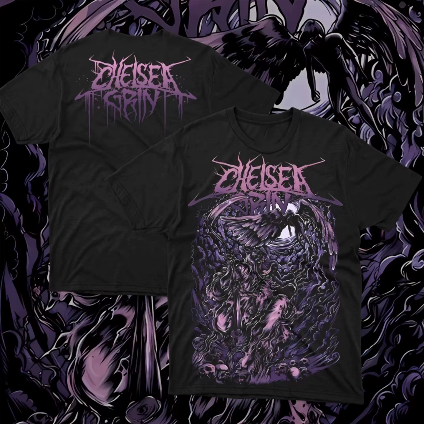 T-Shirt rétro Chelsea Grin Deathcore Band Dark Rock