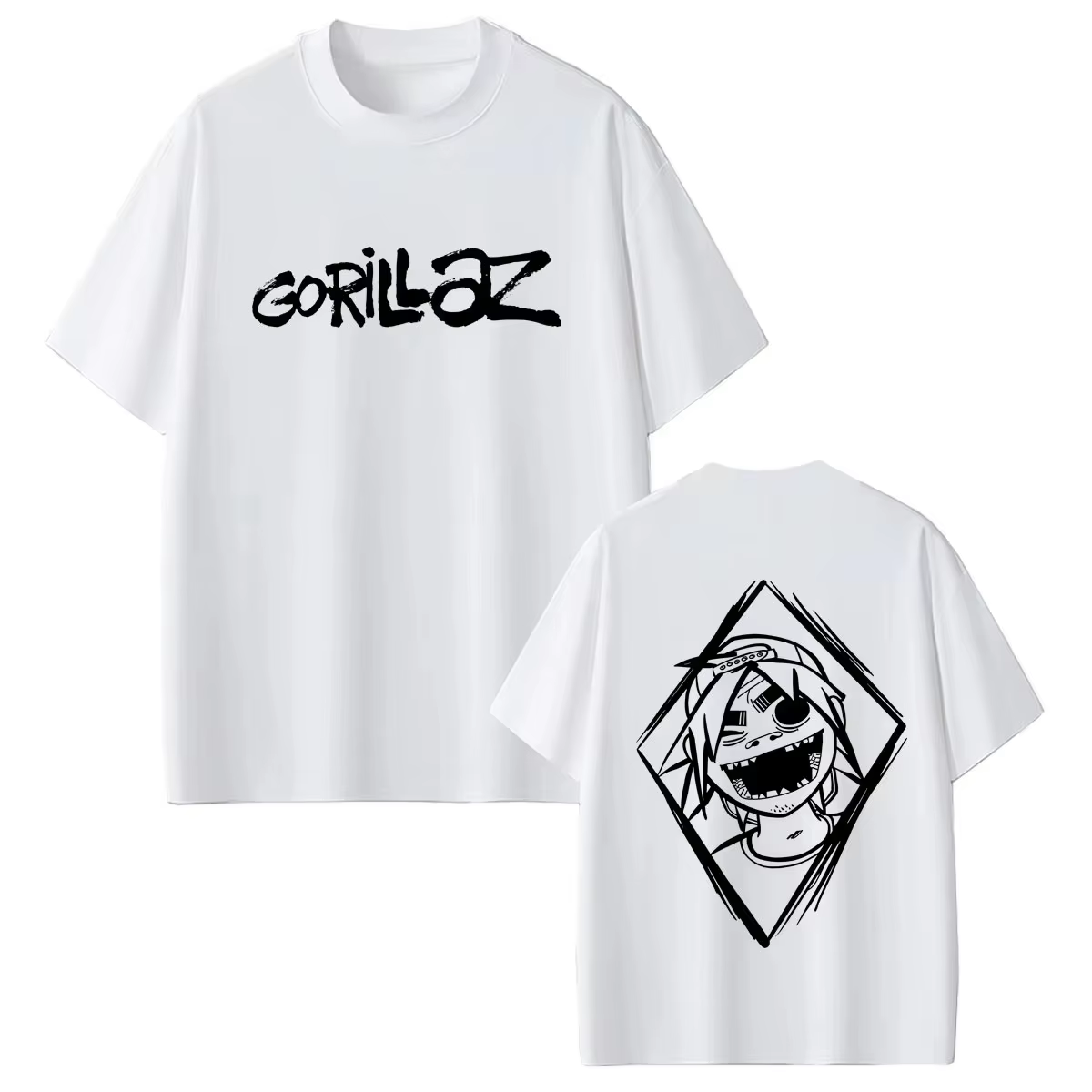 T-shirt graphique Rock Band Gorillaz pour hommes et femmes