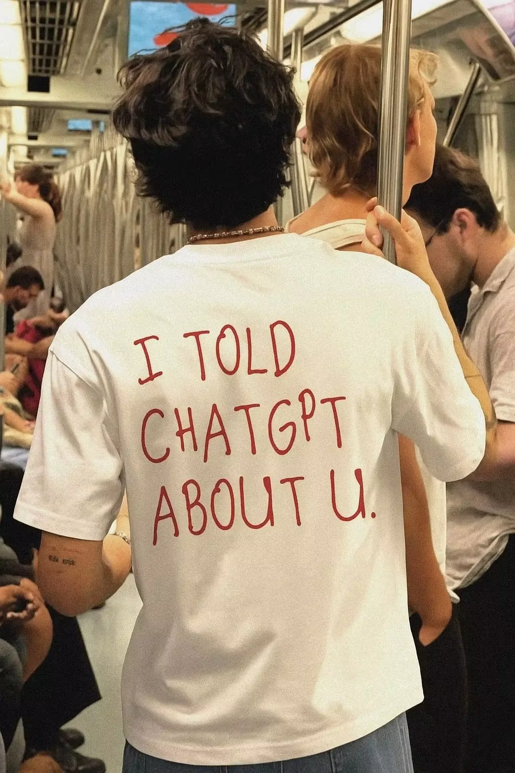 Je dit ChatGPT sur vous T-Shirt drôle AI Meme Tech Humor cadeau Streetwear haute qualité col rond à manches courtes
