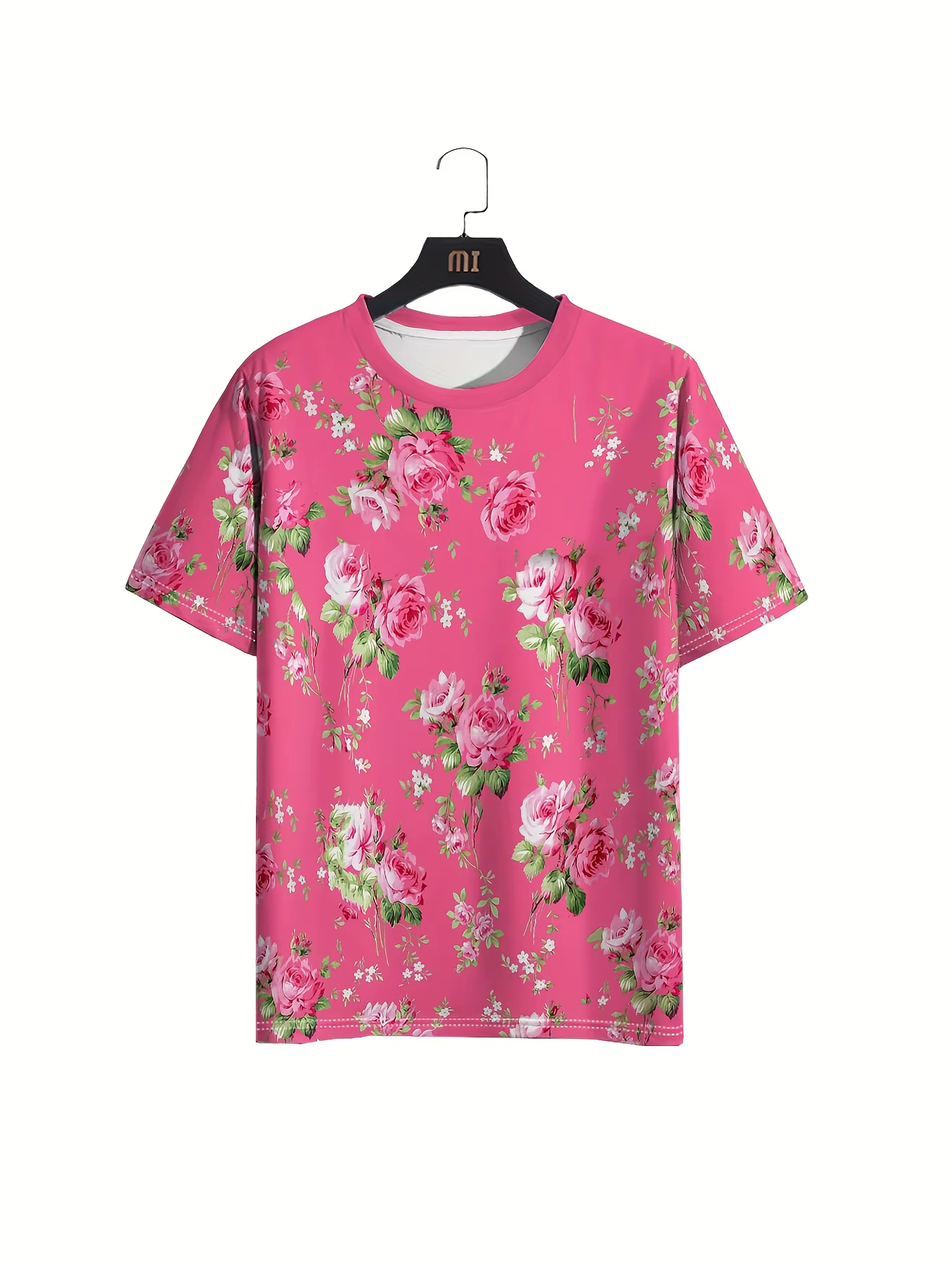T-shirt pour femme - Motif floral rose