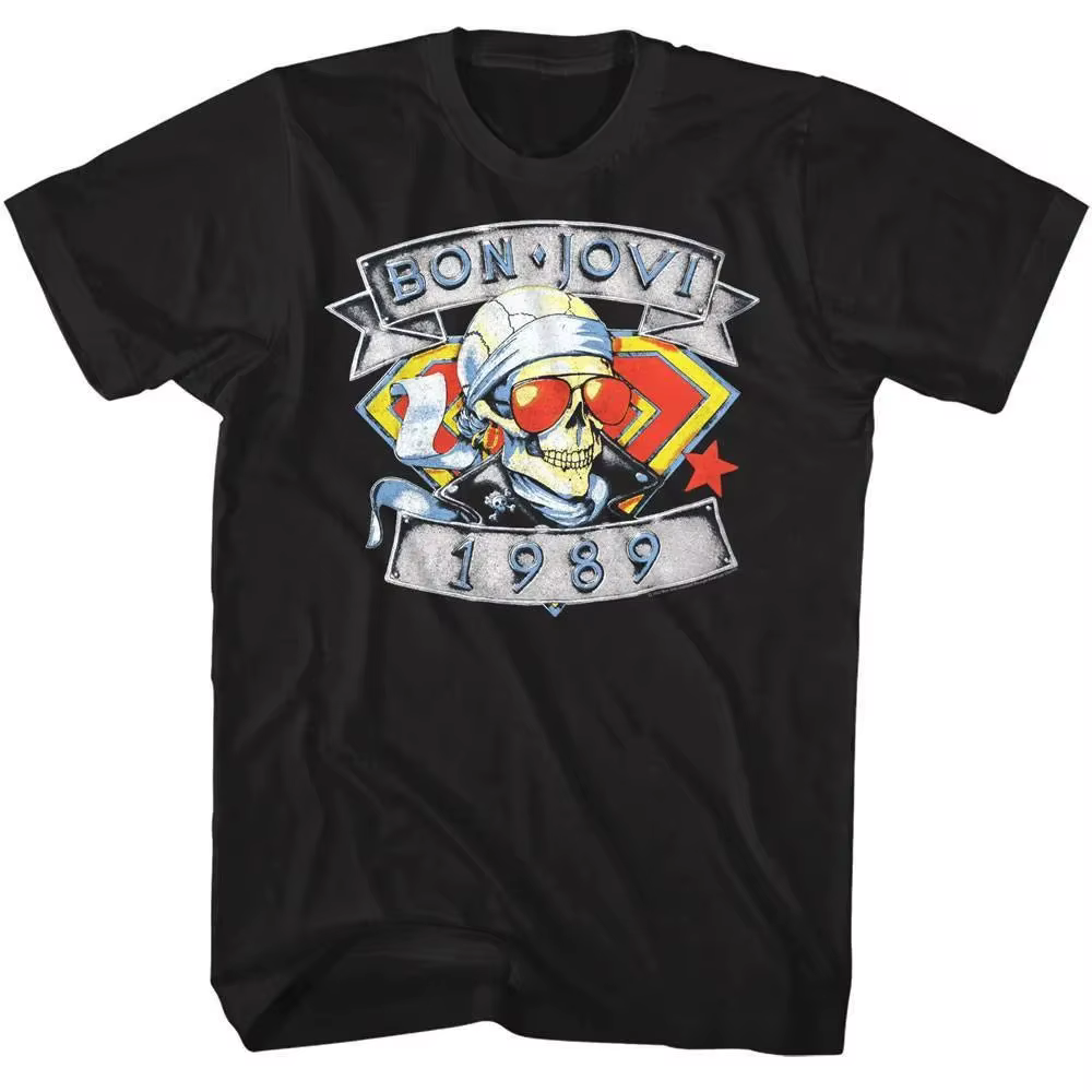 Bande de Rock en métal lourd Bon Jovi Keep The Faith USA Tour 1993 Album Concert Merch décontracté ample Punk