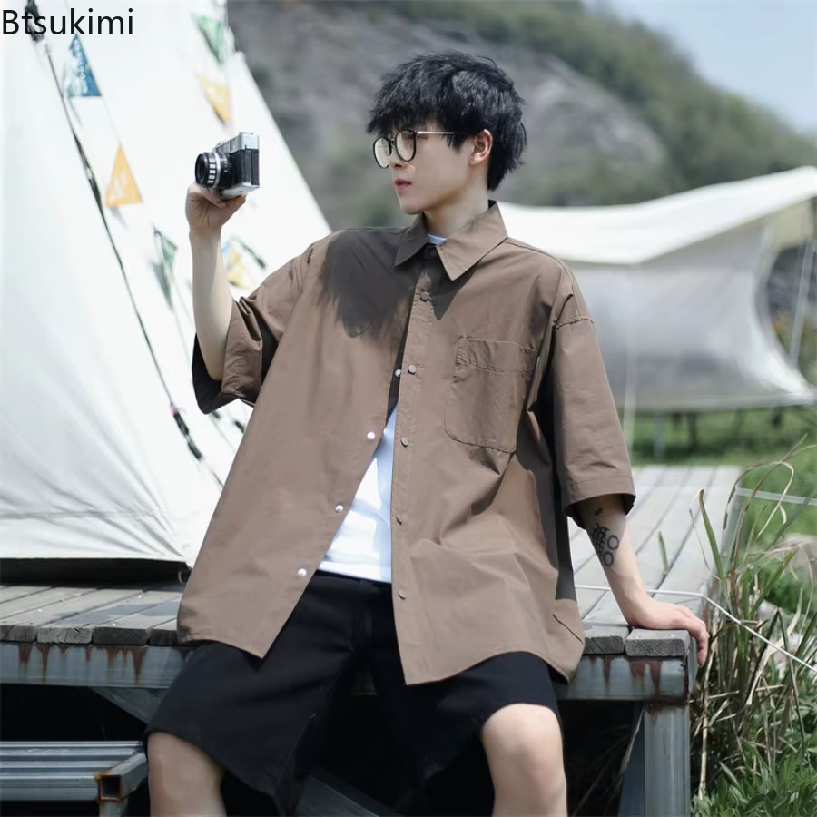 Chemises Vintage de Style japonais pour hommes