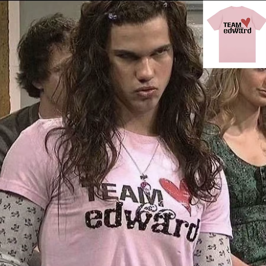 Jacob Wears Team Edward T-shirt en coton biologique Twilight Fans vêtements Vintage