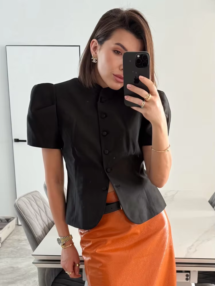 Ensemble deux pièces sexy pour femme : haut court asymétrique transparent à imprimé floral et pantalon large – Style urbain