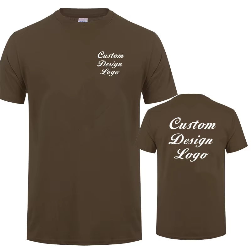 Conception personnalisée t-shirt votre propre Logo hommes t-shirts occasionnels coton à manches courtes dessus frais