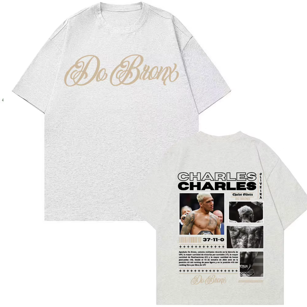 T-shirts imprimés Charles Oliveira Do Bronx pour hommes et femmes