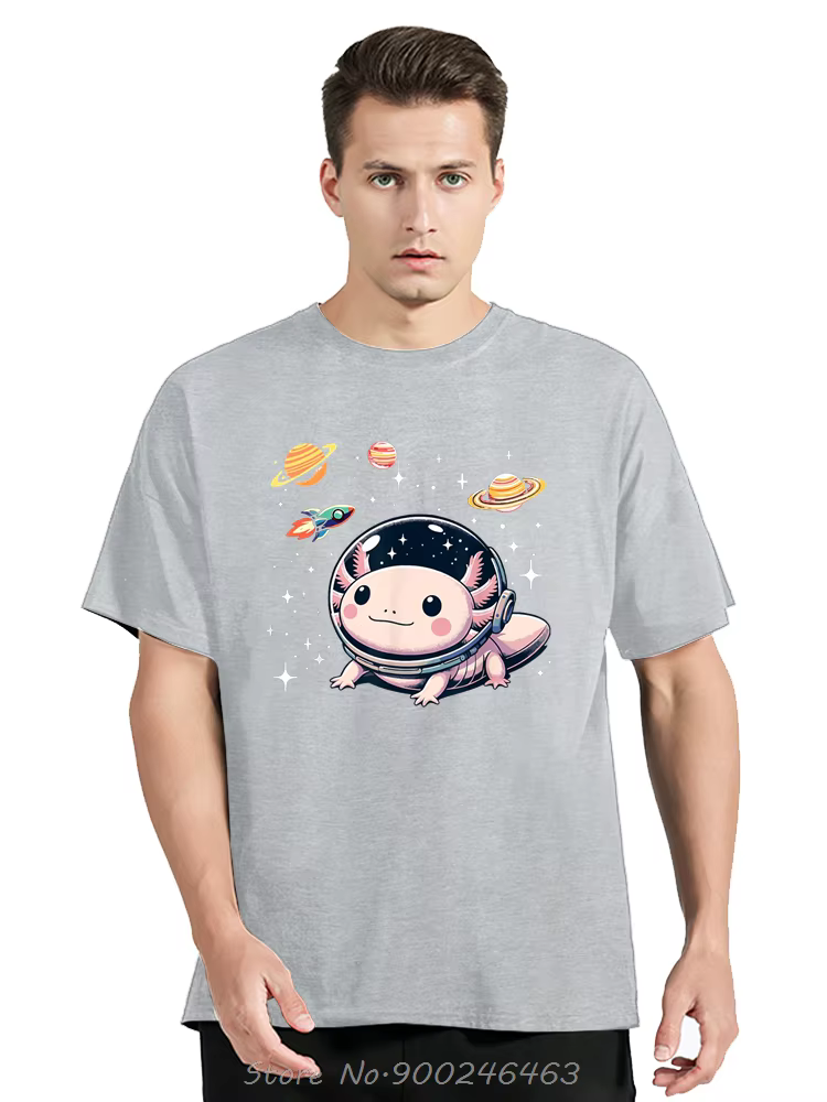 Axolotl Kawaii mignon Axolotls astronaute planètes espace T-Shirt