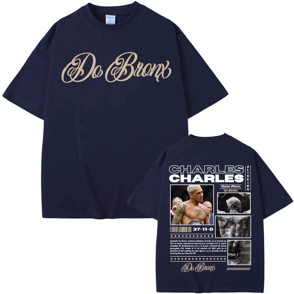 T-shirts imprimés Charles Oliveira Do Bronx pour hommes et femmes