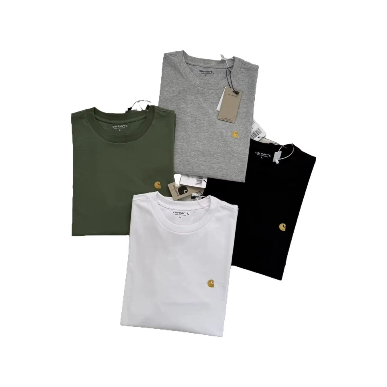 T-shirt à manches longues style basique avec logo brodé
