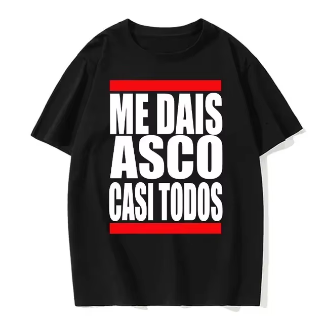 Moi Dais Asco Gasi Todos motif imprimé t-shirt hommes femmes été neutre décontracté vêtements amples Harajuku Hip Hop