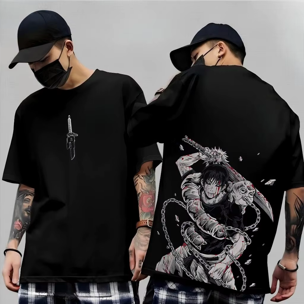 Gojo Satoru Jujutsu Kaisen imprimé manches courtes T-shirt coton enfant vêtements drôle col rond Harajuku Y2K nouveauté