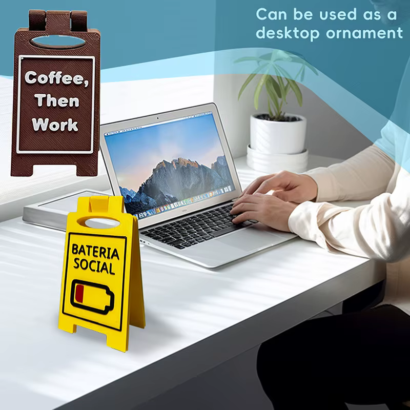 « Panneau de bureau humoristique - "Café
