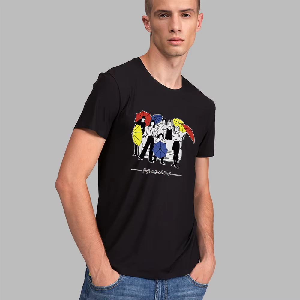 T-shirt à manches courtes et col rond pour hommes