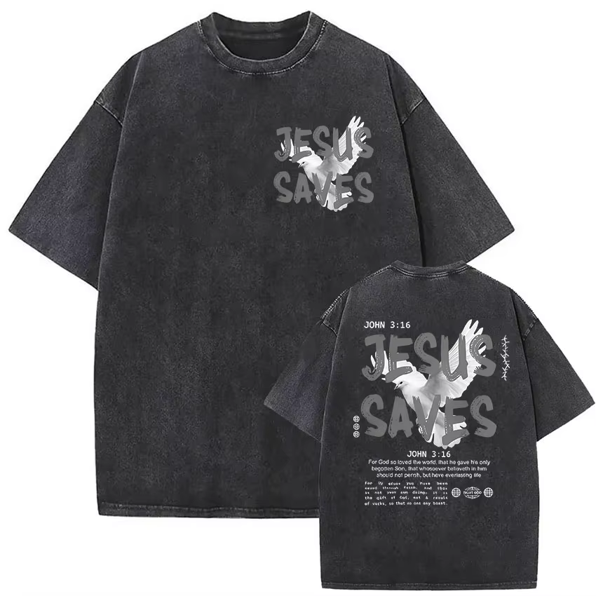 T-shirt vintage lavé pour homme « Enfant de Dieu Chrétien »