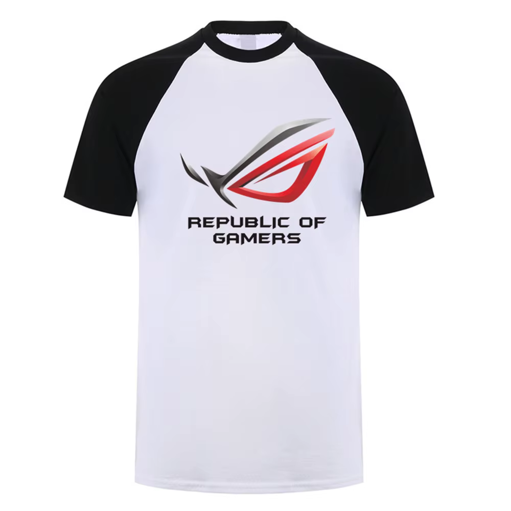 ROG république des joueurs t-shirt unisexe décontracté à manches courtes homme Cool coton