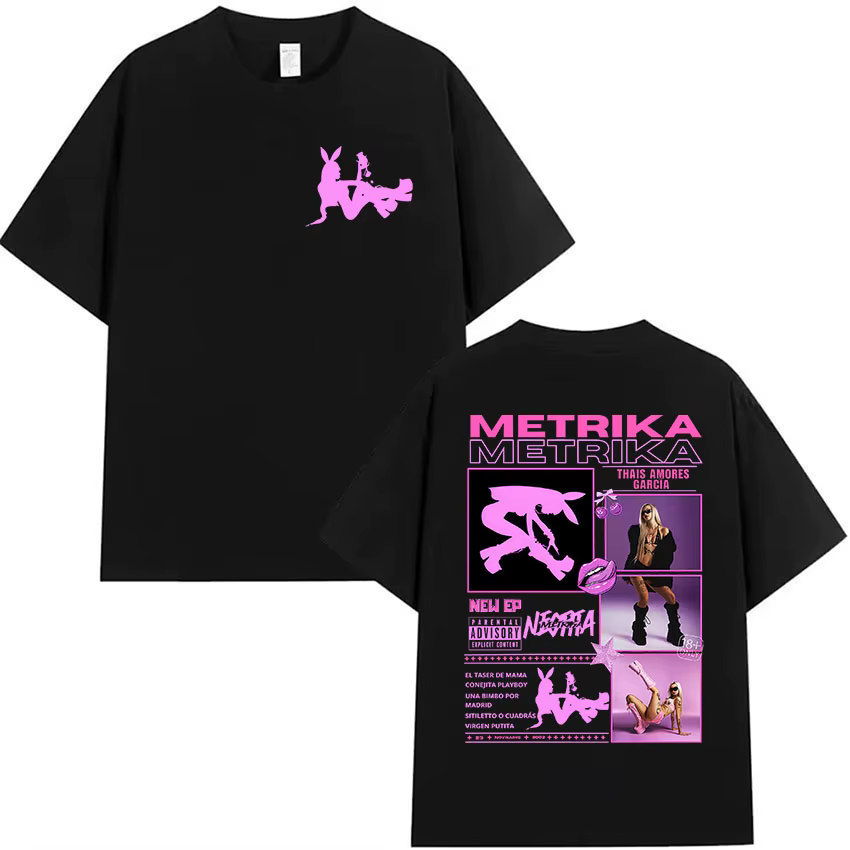 T-shirts graphiques Rapper METRIKA Album 2026 pour hommes et femmes