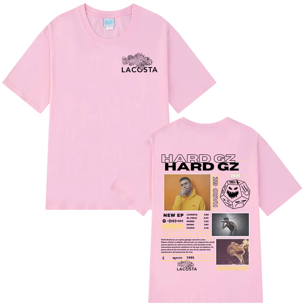 Rappeur dur GZ Tour 2025 Merch T-shirt hommes Hip Hop mode coton à manches courtes T-shirts Vintage surdimensionné T-shirt haut Streetwear