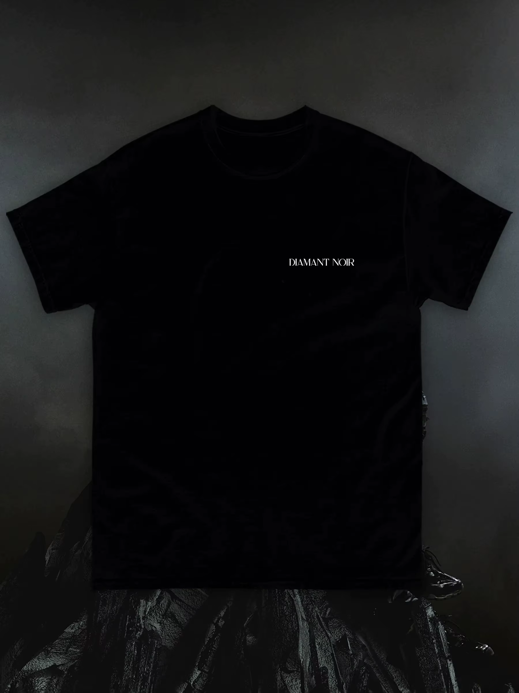 T-shirt à manches courtes avec imprimé graphique du rappeur français Diamant Noir Werenoi
