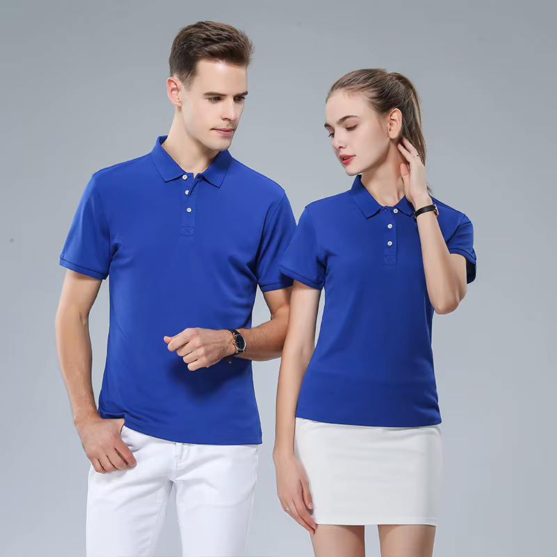 Polo personnalisé en soie glacée pour hommes et femmes
