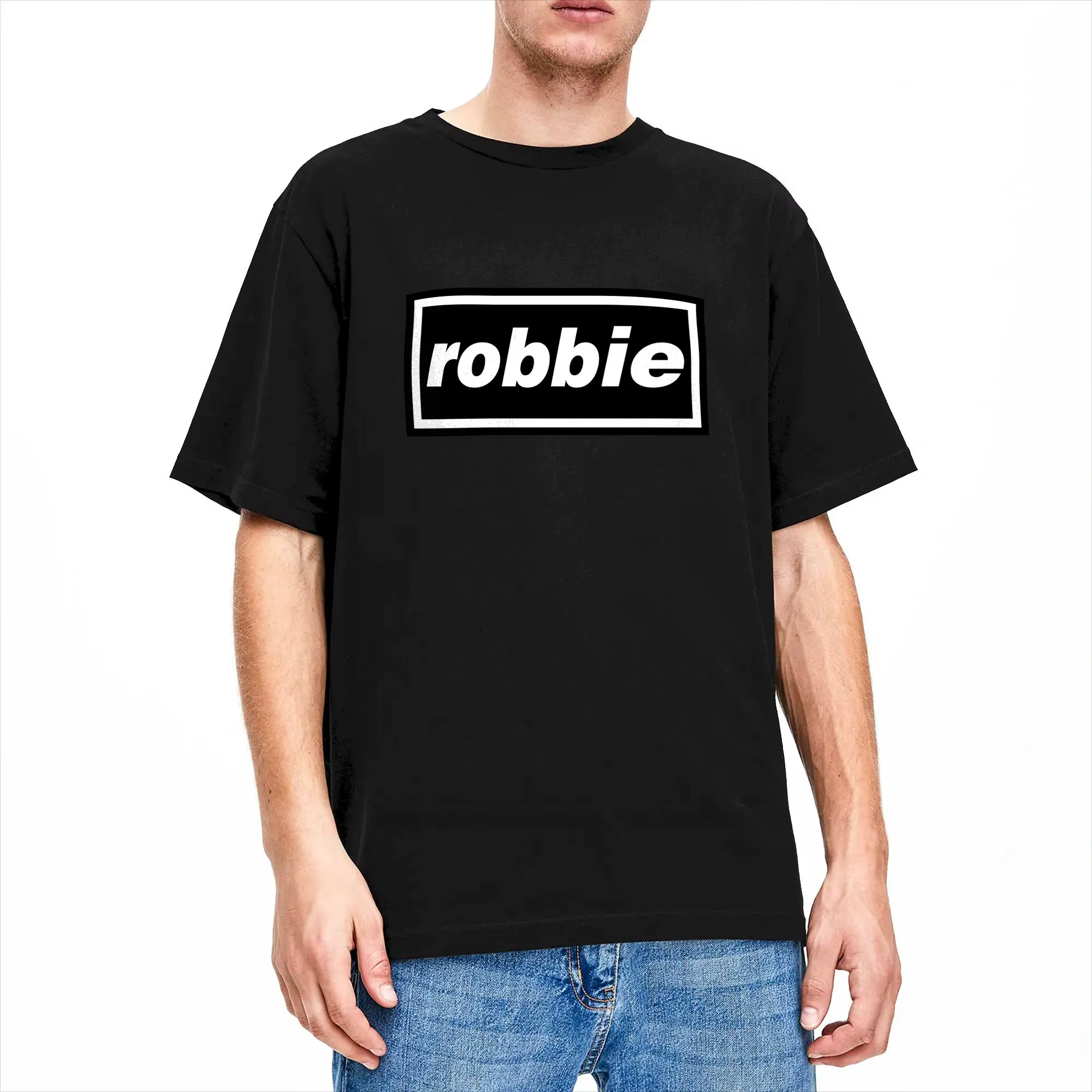 Robbie Williams Tour 2026 T-shirt en coton pour hommes, T-shirts streetwear d'été, T-shirts tendance, hauts imprimés surdimensionnés